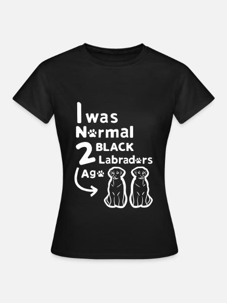 2 Kaksi Black Lab Labradorinnoutaja Lahjaideoita Dog - Naisten t-paita - musta