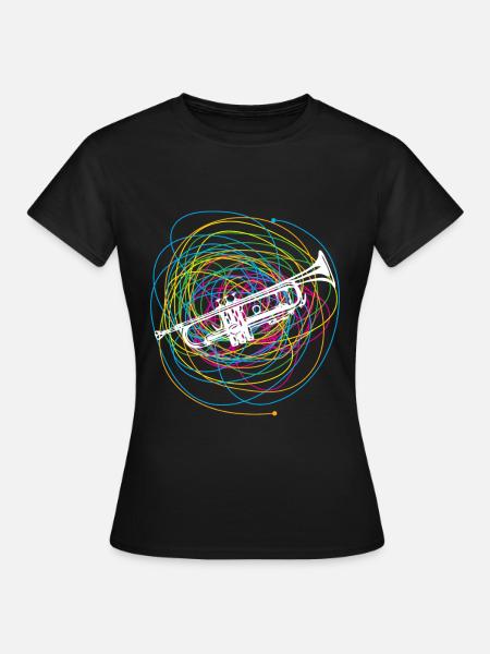 Trompeter Trompeter Geschenkidee Jazz Art - Frauen T-Shirt - Schwarz