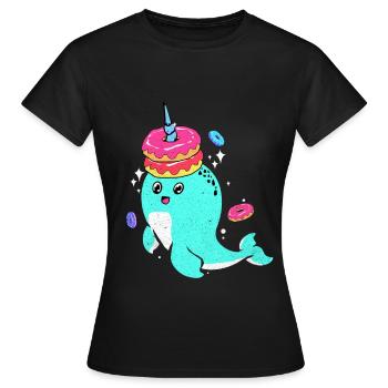 Narwhal - Women's T-Shirt - black - Front - AI Model Female 172 dark (172cm)