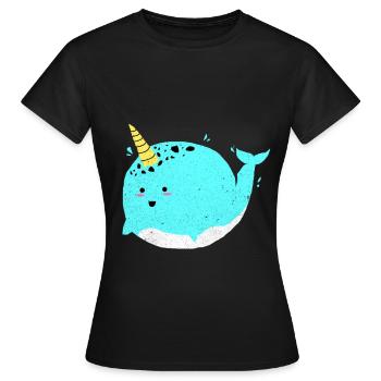 Narwhal - Women's T-Shirt - black - Front - AI Model Female 172 dark (172cm)