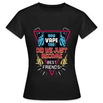 Vape - Frauen T-Shirt - Schwarz - Vorne - AI Model Female 172 dark (172cm)