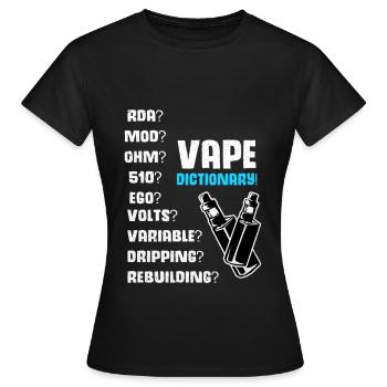 Vape - Frauen T-Shirt - Schwarz - Vorne - AI Model Female 172 dark (172cm)