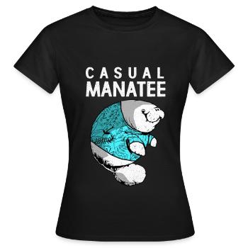 Vaches de mer - T-shirt Femme - noir - Devant - AI Model Female 172 dark (172cm)