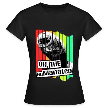 Laque de dugong sanglier Sirenia Manatee - T-shirt Femme - noir - Devant - AI Model Female 172 dark (172cm)