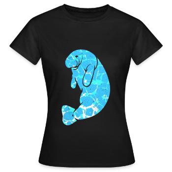 Vaches de mer - T-shirt Femme - noir - Devant - AI Model Female 172 dark (172cm)
