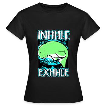 Vaches de mer - T-shirt Femme - noir - Devant - AI Model Female 172 dark (172cm)