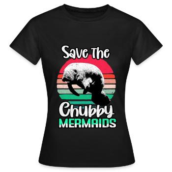 Vaches de mer - T-shirt Femme - noir - Devant - AI Model Female 172 dark (172cm)