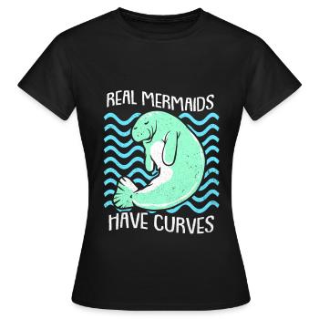 Vaches de mer - T-shirt Femme - noir - Devant - AI Model Female 172 dark (172cm)