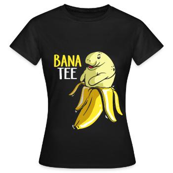 Laque de dugong sanglier Sirenia Manatee - T-shirt Femme - noir - Devant - AI Model Female 172 dark (172cm)