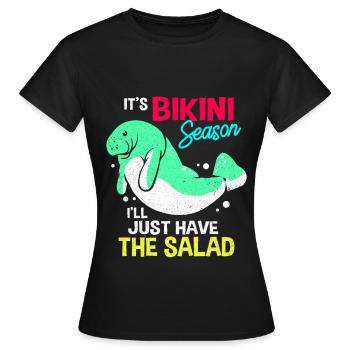 Vaches de mer - T-shirt Femme - noir - Devant - AI Model Female 172 dark (172cm)