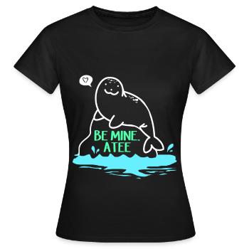 Laque de dugong sanglier Sirenia Manatee - T-shirt Femme - noir - Devant - AI Model Female 172 dark (172cm)