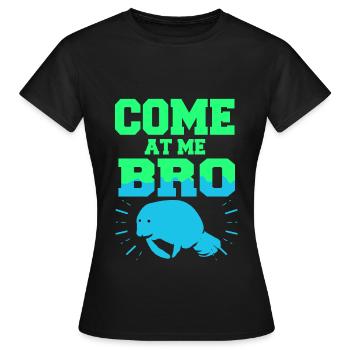 Laque de dugong sanglier Sirenia Manatee - T-shirt Femme - noir - Devant - AI Model Female 172 dark (172cm)