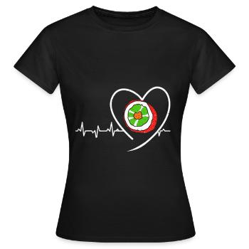 Sushi - Frauen T-Shirt - Schwarz - Vorne - AI Model Female 172 dark (172cm)