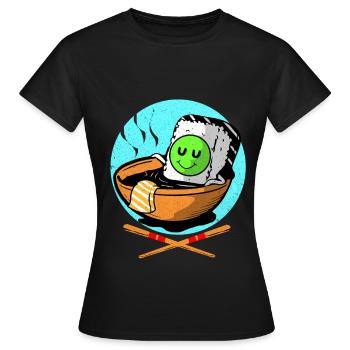 Sushi - Frauen T-Shirt - Schwarz - Vorne - AI Model Female 172 dark (172cm)