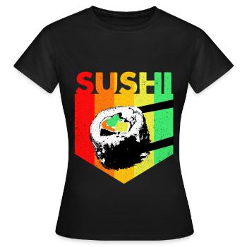 Sushi - Frauen T-Shirt - Schwarz - Vorne - AI Model Female 172 dark (172cm)