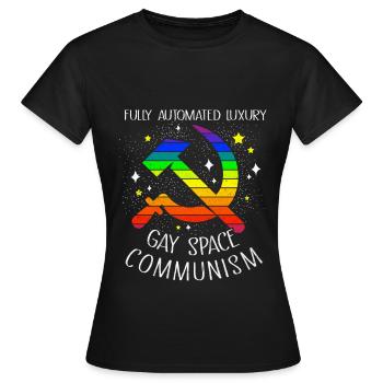 Communisme - T-shirt Femme - noir - Devant - AI Model Female 172 dark (172cm)