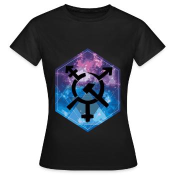 Kommunismus Lenin Marx Klassenkampf Sozial - Frauen T-Shirt - Schwarz - Vorne - AI Model Female 172 dark (172cm)