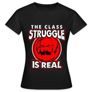 Communisme Lénine Marx Lutte des classes social - T-shirt Femme - noir - Devant - AI Model Female 172 dark (172cm)