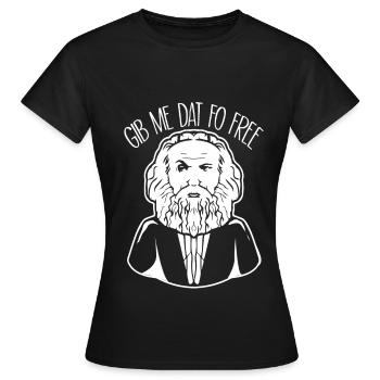 Communisme Lénine Marx Lutte des classes social - T-shirt Femme - noir - Devant - AI Model Female 172 dark (172cm)