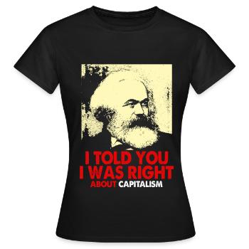 Communisme Lénine Marx Lutte des classes social - T-shirt Femme - noir - Devant - AI Model Female 172 dark (172cm)