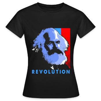 Kommunismus Lenin Marx Klassenkampf Sozial - Frauen T-Shirt - Schwarz - Vorne - AI Model Female 172 dark (172cm)