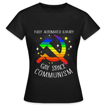 Communisme Lénine Marx Lutte des classes social - T-shirt Femme - noir - Devant - AI Model Female 172 dark (172cm)