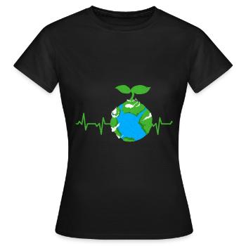 Jour de la Terre - T-shirt Femme - noir - Devant - AI Model Female 172 dark (172cm)