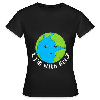 Jour de la Terre - T-shirt Femme - noir - Devant - AI Model Female 172 dark (172cm)