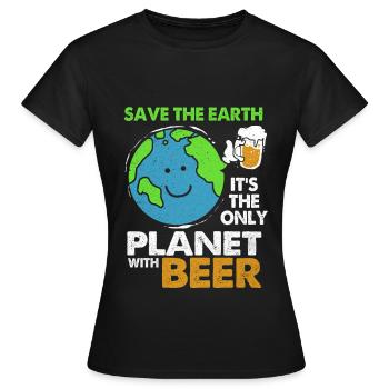 Jour de la Terre - T-shirt Femme - noir - Devant - AI Model Female 172 dark (172cm)