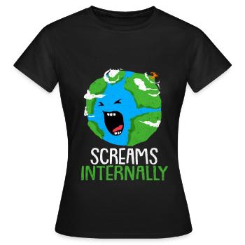 Jour de la Terre - T-shirt Femme - noir - Devant - AI Model Female 172 dark (172cm)