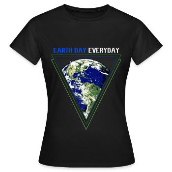 Jour de la Terre - T-shirt Femme - noir - Devant - AI Model Female 172 dark (172cm)