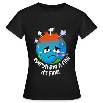 Jour de la Terre - T-shirt Femme - noir - Devant - AI Model Female 172 dark (172cm)