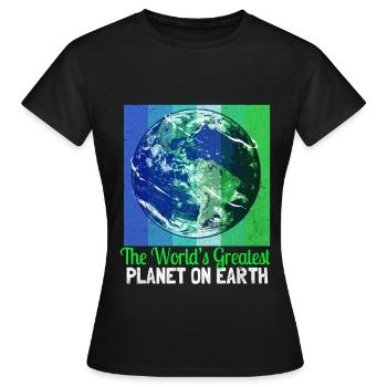 Jour de la Terre - T-shirt Femme - noir - Devant - AI Model Female 172 dark (172cm)