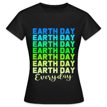 Jour de la Terre - T-shirt Femme - noir - Devant - AI Model Female 172 dark (172cm)