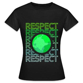 Jour de la Terre - T-shirt Femme - noir - Devant - AI Model Female 172 dark (172cm)