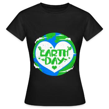 Jour de la Terre - T-shirt Femme - noir - Devant - AI Model Female 172 dark (172cm)