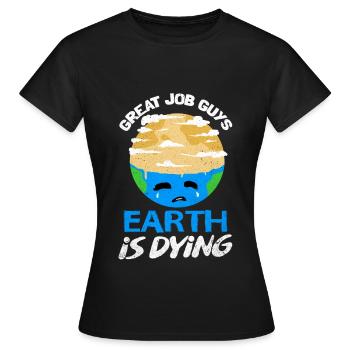 Jour de la Terre - T-shirt Femme - noir - Devant - AI Model Female 172 dark (172cm)