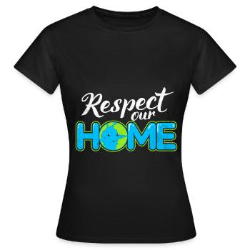 Jour de la Terre - T-shirt Femme - noir - Devant - AI Model Female 172 dark (172cm)