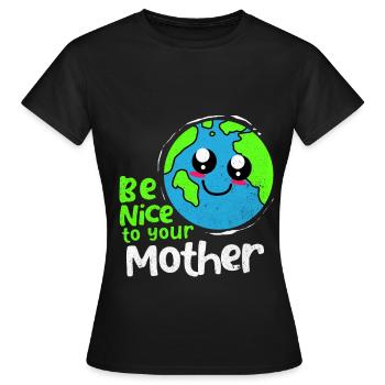 Jour de la Terre - T-shirt Femme - noir - Devant - AI Model Female 172 dark (172cm)