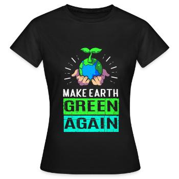 Jour de la Terre - T-shirt Femme - noir - Devant - AI Model Female 172 dark (172cm)