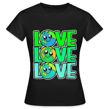 Jour de la Terre - T-shirt Femme - noir - Devant - AI Model Female 172 dark (172cm)