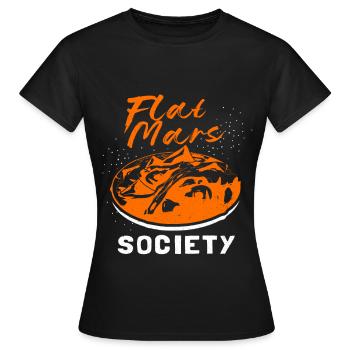 Flat Earth Society Reptiloids Conspiration - T-shirt Femme - noir - Devant - AI Model Female 172 dark (172cm)