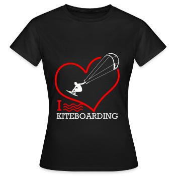 Kiteboard - Frauen T-Shirt - Schwarz - Vorne - AI Model Female 172 dark (172cm)