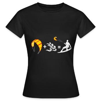 Kiteboard - Frauen T-Shirt - Schwarz - Vorne - AI Model Female 172 dark (172cm)