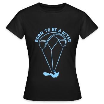 Kiteboard - Frauen T-Shirt - Schwarz - Vorne - AI Model Female 172 dark (172cm)