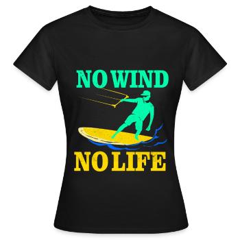 Kiteboard - Frauen T-Shirt - Schwarz - Vorne - AI Model Female 172 dark (172cm)
