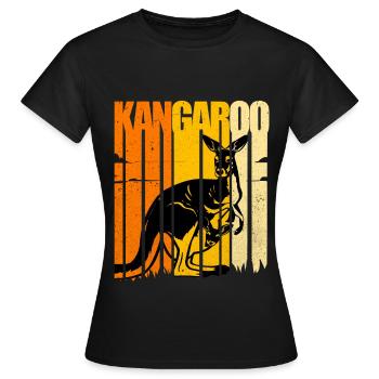Kangaroo - Women's T-Shirt - black - Front - AI Model Female 172 dark (172cm)