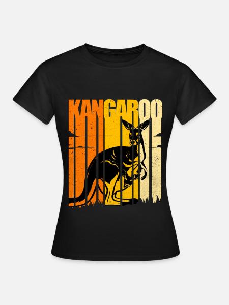 Känguru - Frauen T-Shirt - Schwarz
