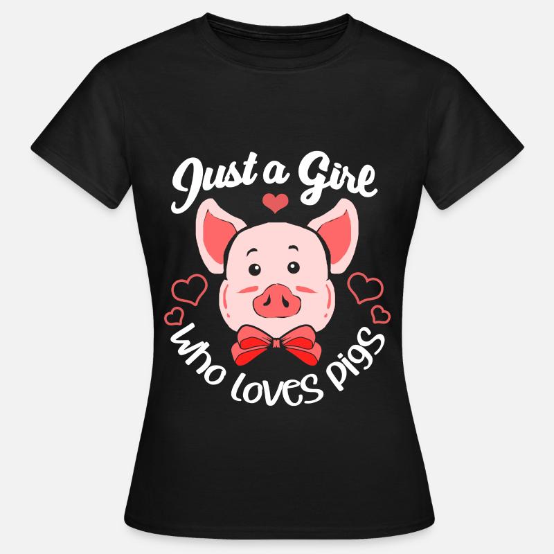 Gris Gris Gris Gris Boar Vildsvin - Dame-T-shirt - sort