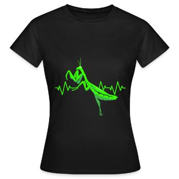 Gottesanbeterin Entomologie Insekt Zoologie Spruch - Frauen T-Shirt - Schwarz - Vorne - AI Model Female 172 dark (172cm)